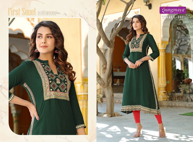 Rangmaya Twills 2 Heavy Festive Wear Wholesale Designer Kurtis